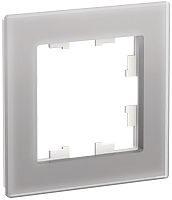 Рамка универсальная Systeme Electric AtlasDesign Nature 1-м. стекло алюминий картинка